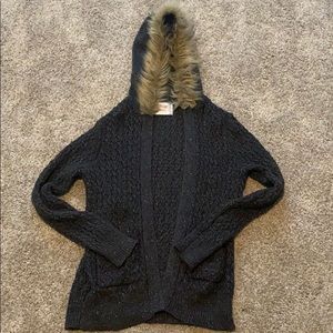 Girls Long Sweater Jacket